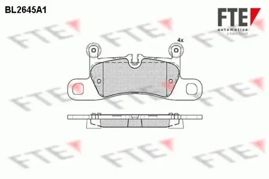 Bremsbelagsatz, Scheibenbremse FTE 9010888 Bild Bremsbelagsatz, Scheibenbremse FTE 9010888