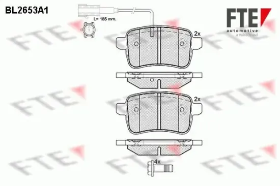 Bremsbelagsatz, Scheibenbremse FTE BL2653A1 Bild Bremsbelagsatz, Scheibenbremse FTE BL2653A1