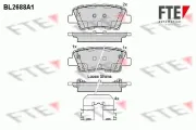 Bremsbelagsatz, Scheibenbremse Hinterachse FTE 9010918