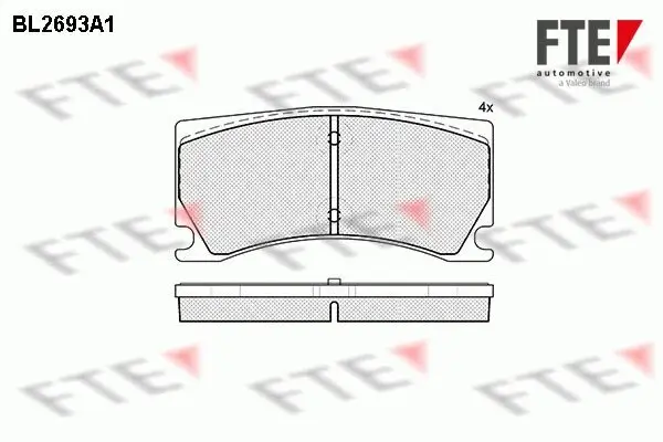 Bremsbelagsatz, Scheibenbremse Vorderachse Hinterachse FTE 9010922