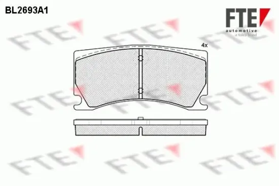 Bremsbelagsatz, Scheibenbremse Vorderachse Hinterachse FTE 9010922 Bild Bremsbelagsatz, Scheibenbremse Vorderachse Hinterachse FTE 9010922