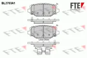 Bremsbelagsatz, Scheibenbremse Hinterachse FTE 9010929