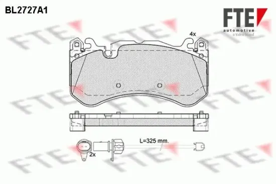 Bremsbelagsatz, Scheibenbremse FTE 9011071 Bild Bremsbelagsatz, Scheibenbremse FTE 9011071