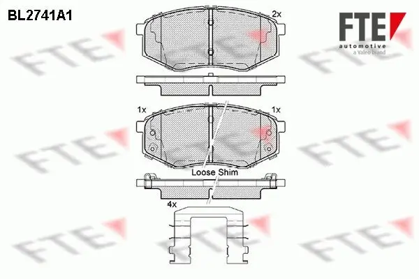 Bremsbelagsatz, Scheibenbremse FTE 9010956 Bild Bremsbelagsatz, Scheibenbremse FTE 9010956