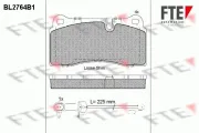 Bremsbelagsatz, Scheibenbremse FTE 9011059