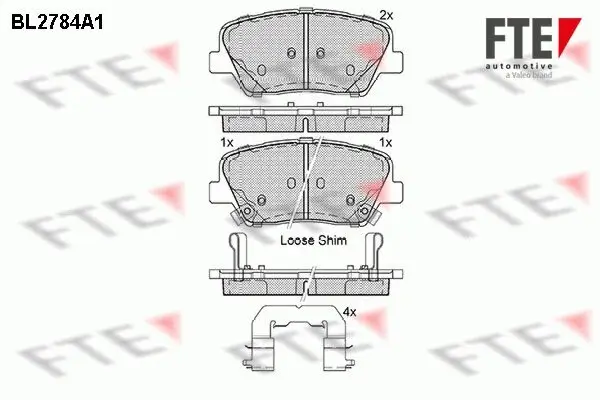 Bremsbelagsatz, Scheibenbremse FTE 9010979