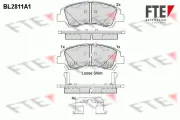 Bremsbelagsatz, Scheibenbremse Vorderachse FTE 9011001