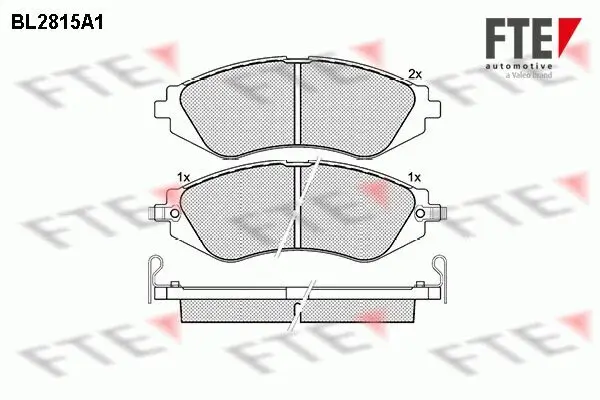Bremsbelagsatz, Scheibenbremse Vorderachse FTE 9011002