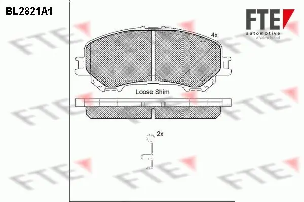 Bremsbelagsatz, Scheibenbremse Vorderachse FTE 9011004
