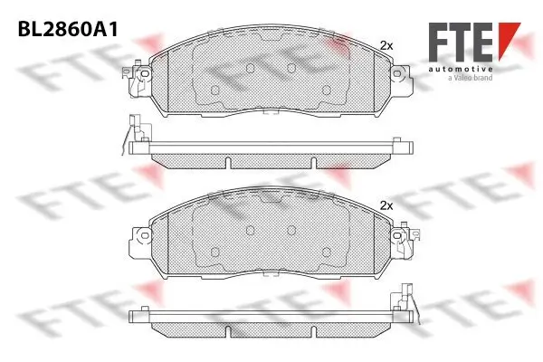 Bremsbelagsatz, Scheibenbremse FTE 9011100 Bild Bremsbelagsatz, Scheibenbremse FTE 9011100