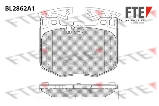 Bremsbelagsatz, Scheibenbremse Vorderachse FTE 9011102 Bild Bremsbelagsatz, Scheibenbremse Vorderachse FTE 9011102