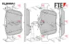 Bremsbelagsatz, Scheibenbremse Hinterachse FTE 9011120