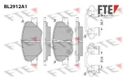 Bremsbelagsatz, Scheibenbremse Vorderachse FTE 9011154