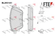 Bremsbelagsatz, Scheibenbremse Hinterachse FTE 9011175