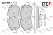 Bremsbelagsatz, Scheibenbremse Hinterachse FTE 9011185