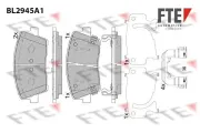 Bremsbelagsatz, Scheibenbremse Vorderachse FTE 9011189