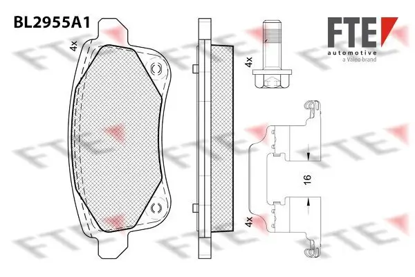 Bremsbelagsatz, Scheibenbremse FTE 9011198