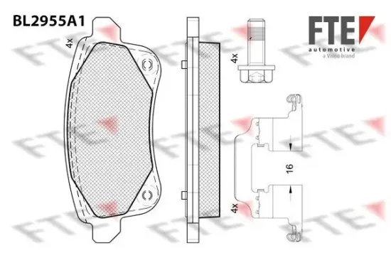 Bremsbelagsatz, Scheibenbremse FTE 9011198 Bild Bremsbelagsatz, Scheibenbremse FTE 9011198