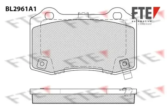 Bremsbelagsatz, Scheibenbremse Hinterachse FTE 9011204 Bild Bremsbelagsatz, Scheibenbremse Hinterachse FTE 9011204