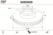 Bremsscheibe Hinterachse FTE 9082668