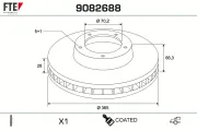 Bremsscheibe Hinterachse FTE 9082688