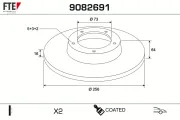 Bremsscheibe Vorderachse FTE 9082691