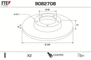 Bremsscheibe Vorderachse FTE 9082708
