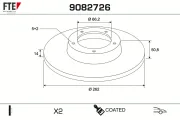 Bremsscheibe Vorderachse FTE 9082726