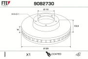 Bremsscheibe Hinterachse FTE 9082730