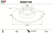Bremsscheibe Vorderachse FTE 9082742
