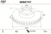 Bremsscheibe Vorderachse FTE 9082747