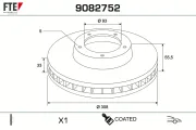 Bremsscheibe Vorderachse FTE 9082752