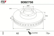 Bremsscheibe Vorderachse FTE 9082756