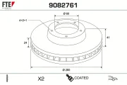 Bremsscheibe Vorderachse FTE 9082761