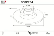 Bremsscheibe Vorderachse FTE 9082764