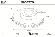 Bremsscheibe Vorderachse FTE 9082776