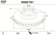 Bremsscheibe Vorderachse FTE 9082781
