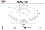 Bremsscheibe Vorderachse FTE 9082783