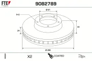 Bremsscheibe Vorderachse FTE 9082789