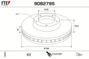 Bremsscheibe Vorderachse FTE 9082795