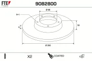 Bremsscheibe Hinterachse FTE 9082800
