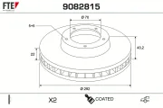Bremsscheibe Hinterachse FTE 9082815