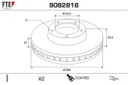 Bremsscheibe Vorderachse FTE 9082818