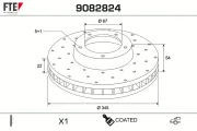 Bremsscheibe Hinterachse FTE 9082824