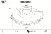 Bremsscheibe Hinterachse FTE 9082833