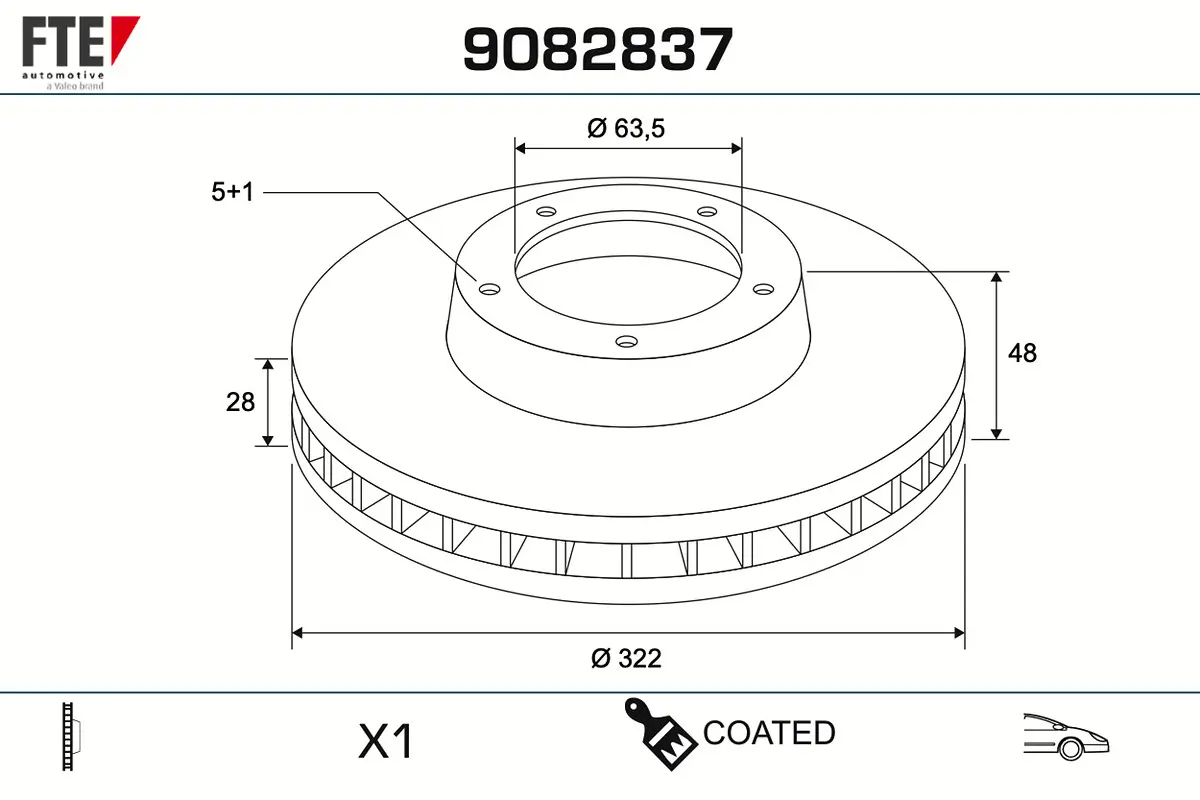 Bremsscheibe Vorderachse FTE 9082837