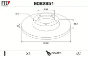 Bremsscheibe Hinterachse FTE 9082851
