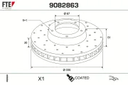 Bremsscheibe Vorderachse FTE 9082863