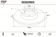 Bremsscheibe Hinterachse FTE 9082869