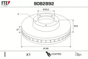 Bremsscheibe Vorderachse FTE 9082892